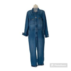 Free People “Lee” Denim Jumpsuit